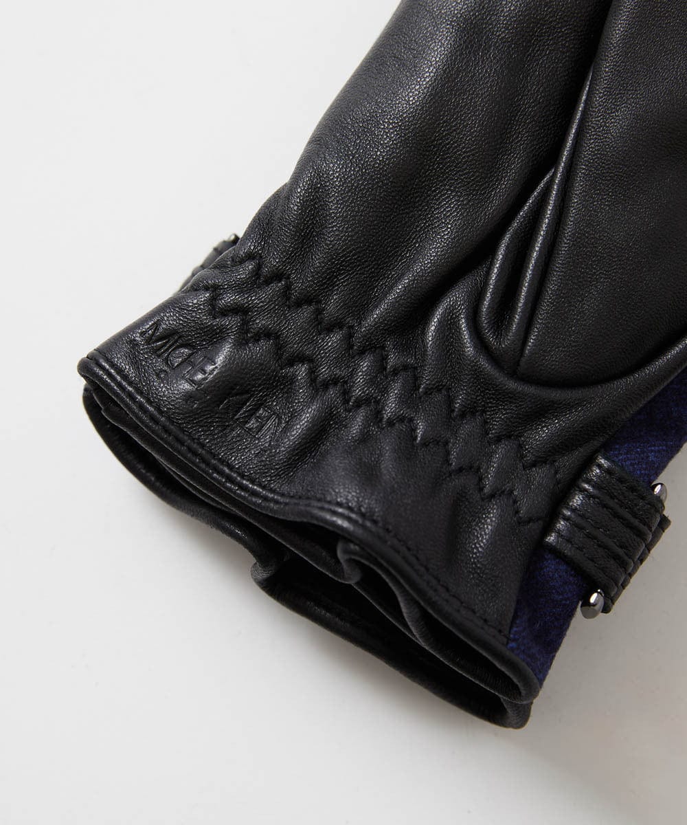 MOTAF50160 MICHEL KLEIN HOMME(ミッシェルクラン オム) メランジツイルドレスグローブ ネイビー