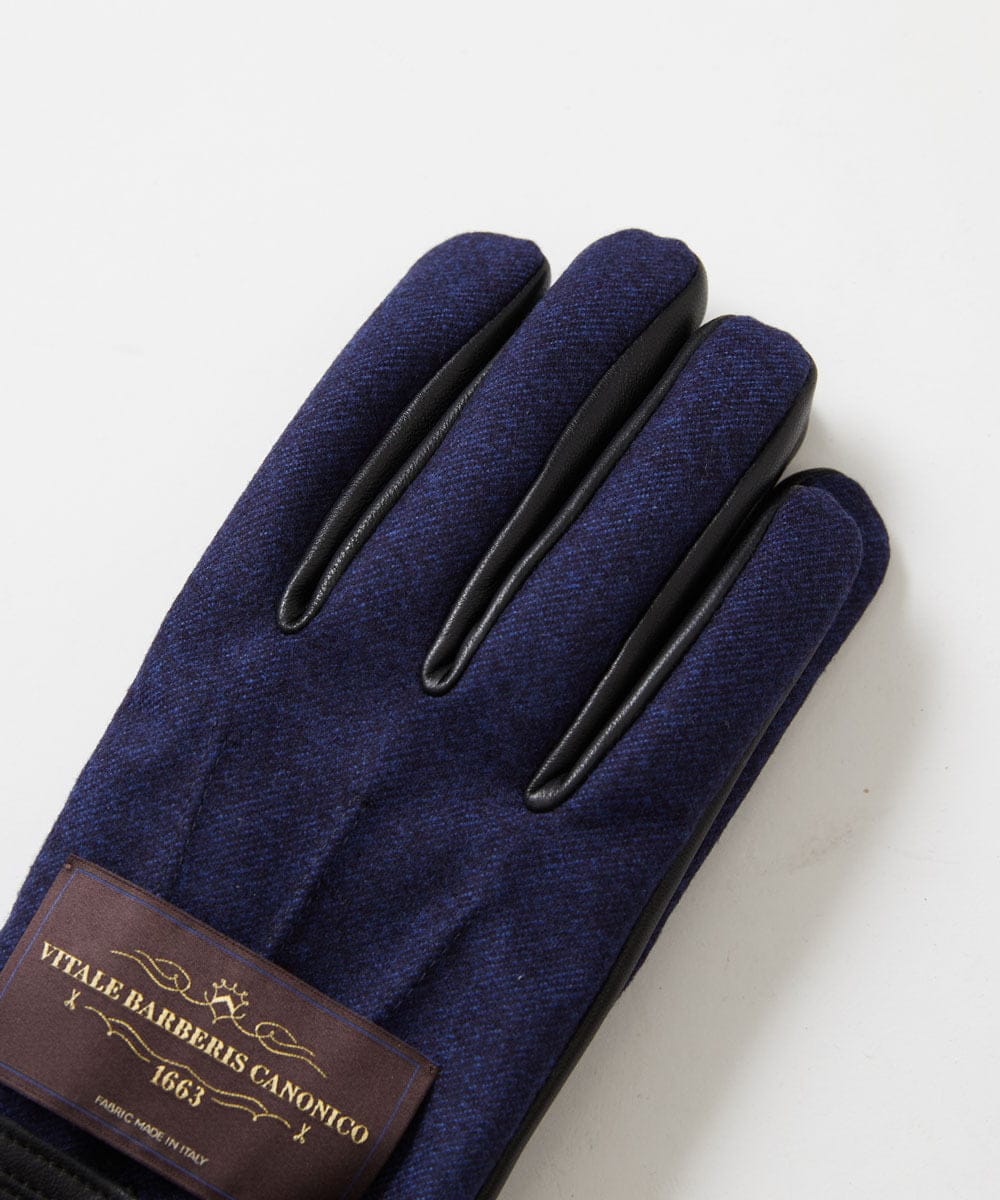 MOTAF50160 MICHEL KLEIN HOMME(ミッシェルクラン オム) メランジツイルドレスグローブ ネイビー