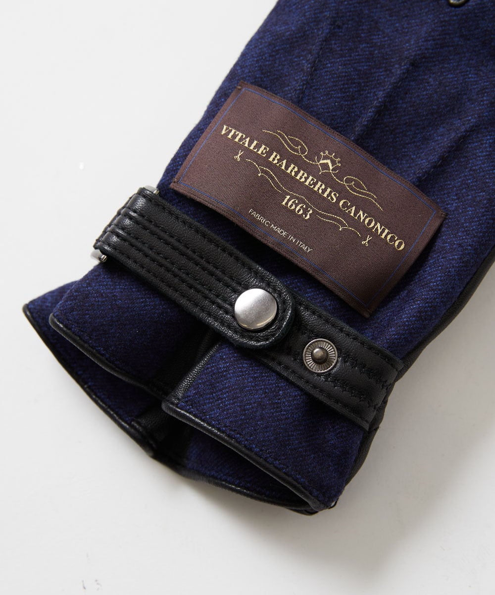 MOTAF50160 MICHEL KLEIN HOMME(ミッシェルクラン オム) メランジツイルドレスグローブ ネイビー