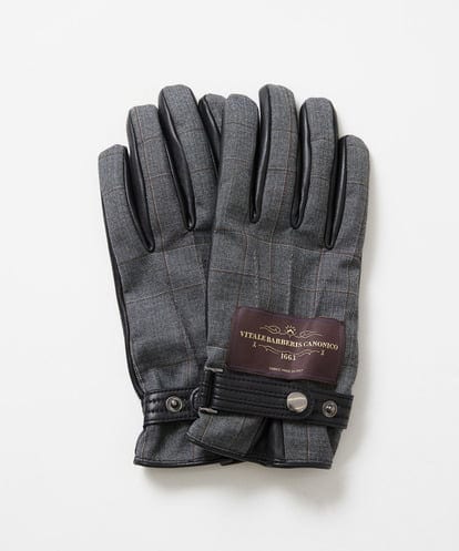 MOTAF51160 MICHEL KLEIN HOMME グレンチェック ドレスグローブ