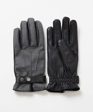 MOTAF51160 MICHEL KLEIN HOMME(ミッシェルクラン オム) グレンチェック ドレスグローブ ライトグレー