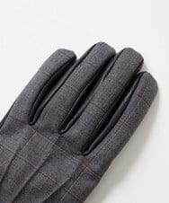 MOTAF51160 MICHEL KLEIN HOMME(ミッシェルクラン オム) グレンチェック ドレスグローブ ライトグレー