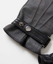 MOTAF51160 MICHEL KLEIN HOMME(ミッシェルクラン オム) グレンチェック ドレスグローブ ライトグレー