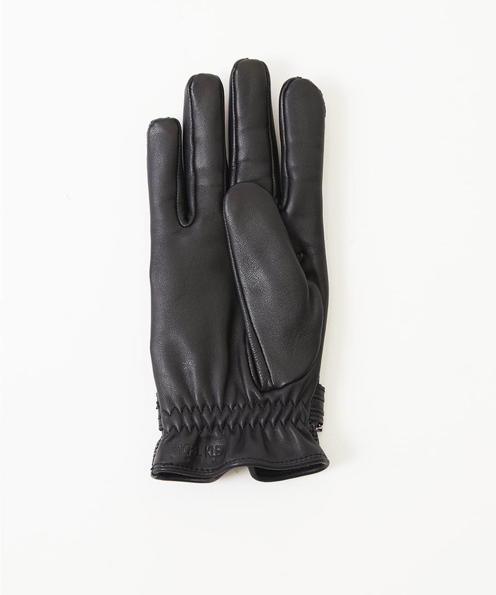 MOTDC50150 MICHEL KLEIN HOMME(ミッシェルクラン オム) 千鳥柄ドレスグローブ ブラック