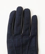 MOTDC51150 MICHEL KLEIN HOMME(ミッシェルクラン オム) グレンチェック柄ドレスグローブ ネイビー