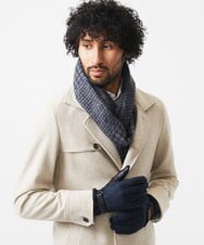 MOTDC51150 MICHEL KLEIN HOMME(ミッシェルクラン オム) グレンチェック柄ドレスグローブ ネイビー