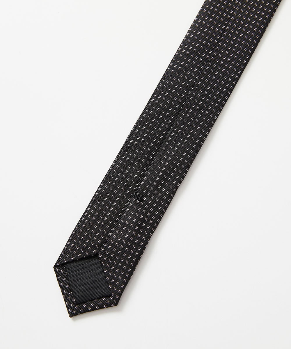 MOYTF50110 MICHEL KLEIN HOMME(ミッシェルクラン オム) レジメンタルストライプ柄ネクタイ ブラック