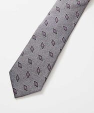 MOYTF51110 MICHEL KLEIN HOMME(ミッシェルクラン オム) ダイヤ柄ネクタイ グレー