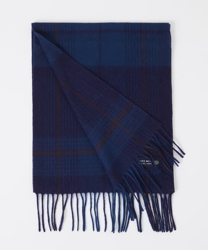 MS3AB27080 MK MICHEL KLEIN HOMME タータンチェック柄ウールマフラー