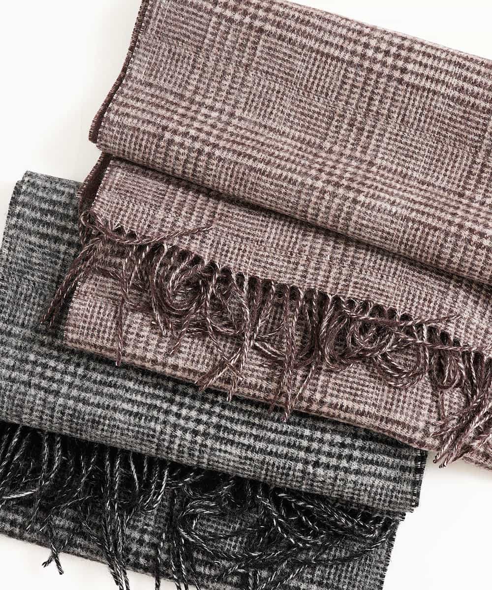 MS3AH81065 MK MICHEL KLEIN HOMME(MKミッシェルクランオム) マフラー（リバーグレンチェック） ブラウン