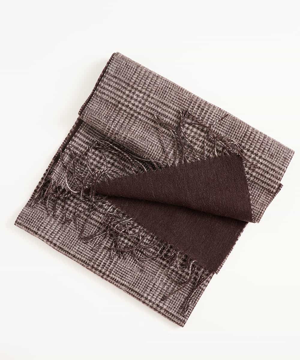 MS3AH81065 MK MICHEL KLEIN HOMME(MKミッシェルクランオム) マフラー（リバーグレンチェック） ブラウン