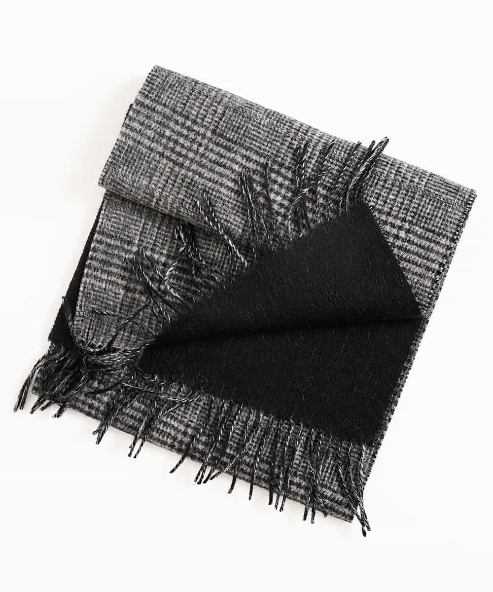 MS3AH81065 MK MICHEL KLEIN HOMME(MKミッシェルクランオム) マフラー（リバーグレンチェック） ダークグレー