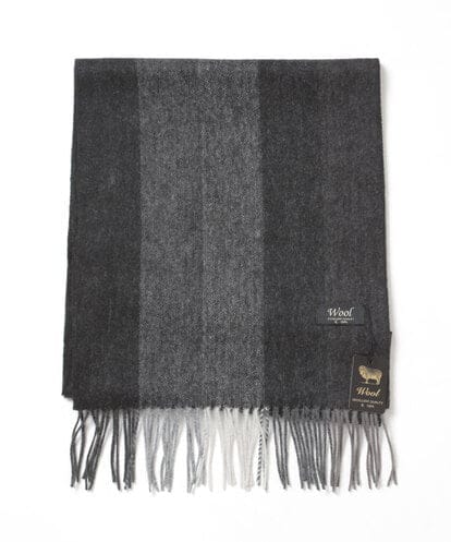 MS3AW25085 MK MICHEL KLEIN HOMME へリンボンウールマフラー