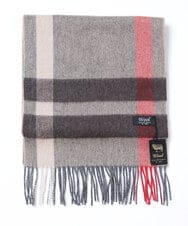 MS3AW26085 MK MICHEL KLEIN HOMME(MKミッシェルクランオム) ウールチェックマフラー ベージュ(82)