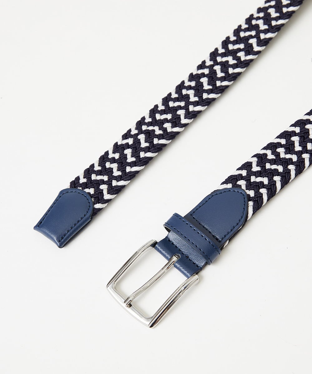 MS4AE01054 MK MICHEL KLEIN HOMME(MKミッシェルクランオム) ゴムメッシュベルト ネイビー