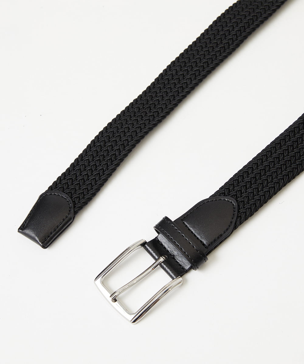 MS4AE01054 MK MICHEL KLEIN HOMME(MKミッシェルクランオム) ゴムメッシュベルト ブラック