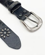 MS4AE03095 MK MICHEL KLEIN HOMME(MKミッシェルクランオム) クラックヴィンテージ スタッズベルト グレー