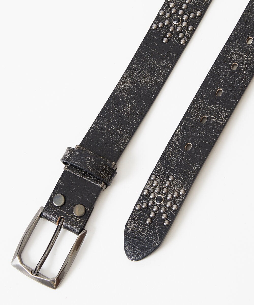MS4AE03095 MK MICHEL KLEIN HOMME(MKミッシェルクランオム) スタッズベルト ダークグレー