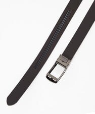 MS4AE51100 MK MICHEL KLEIN HOMME(MKミッシェルクランオム) イタリアンレザー　幾何学柄コンフォートベルト ブラウン