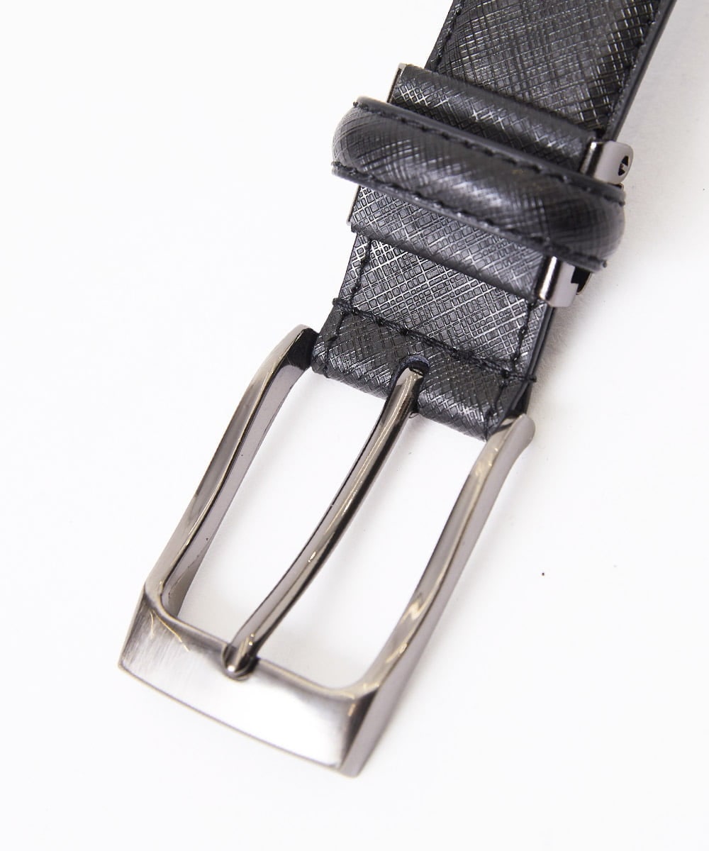 MS4GB56054 MK MICHEL KLEIN HOMME(MKミッシェルクランオム) サフィアーノレザー ドレスベルト ブラック(94)