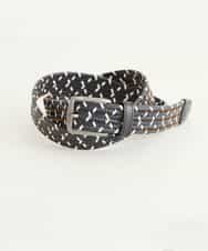 MS4GN50075 MK MICHEL KLEIN HOMME(MKミッシェルクランオム) レザーメッシュベルト ネイビー(57)