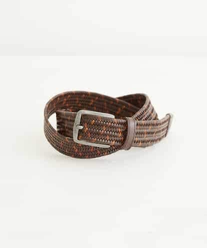MK MICHEL KLEIN HOMME(MK ミッシェルクランオム) レザーメッシュベルト ダークブラウン 47