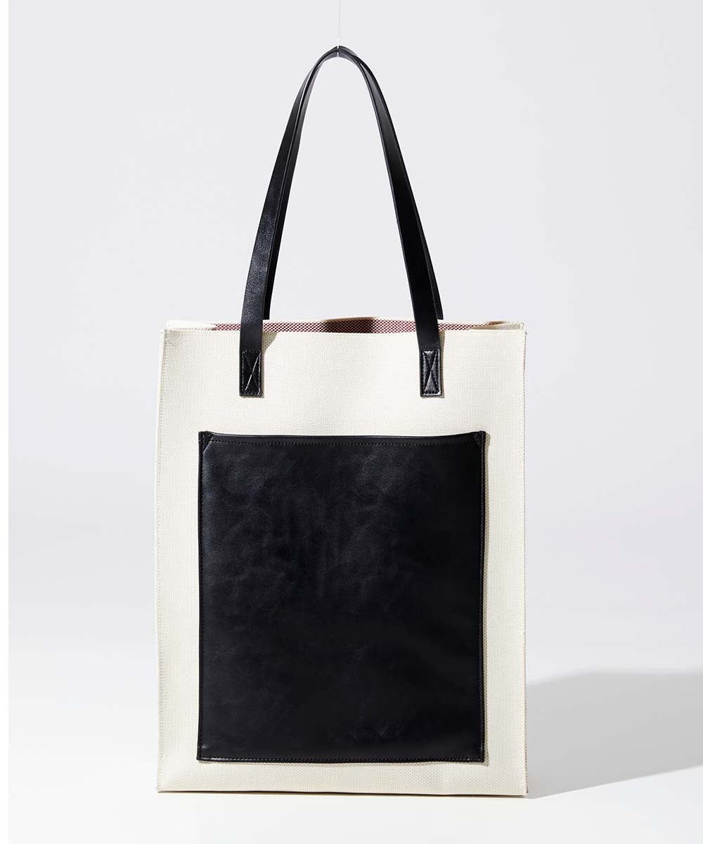 MS5AE01100 MK MICHEL KLEIN HOMME(MKミッシェルクランオム) ニットトートバッグ アイボリー