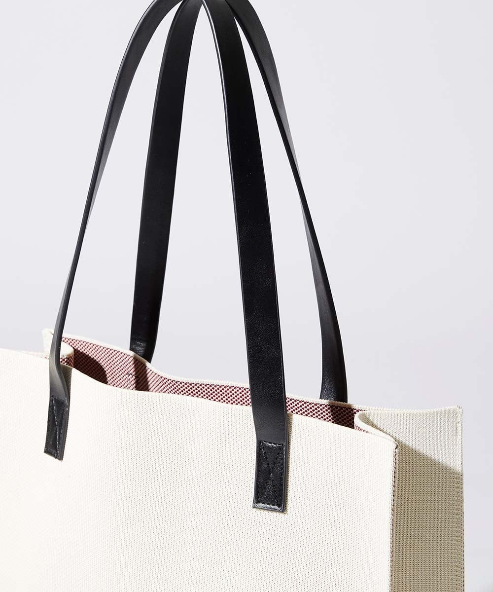 MS5AE01100 MK MICHEL KLEIN HOMME(MKミッシェルクランオム) ニットトートバッグ アイボリー