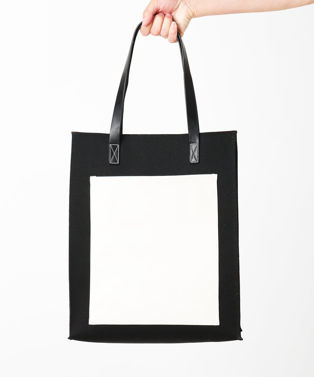 MS5AE01100 MK MICHEL KLEIN HOMME(MKミッシェルクランオム) ニットトートバッグ ブラック