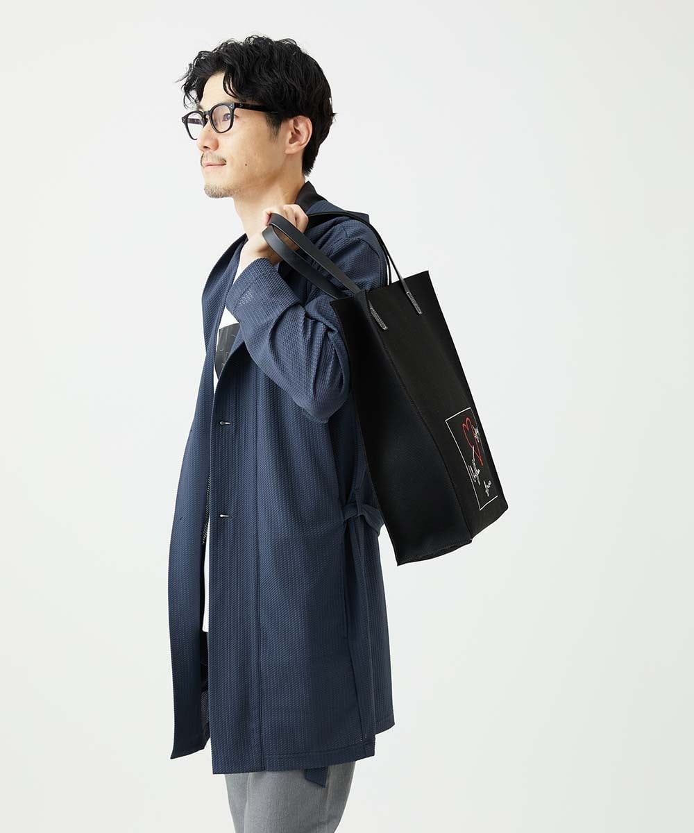 MS5AE01100 MK MICHEL KLEIN HOMME(MKミッシェルクランオム) ニットトートバッグ ブラック
