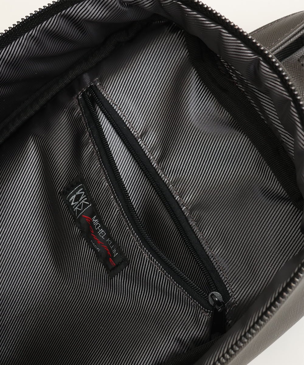 MS5AE49115 MK MICHEL KLEIN HOMME(MKミッシェルクランオム) プリーツサフィアーノボディーバッグ グレー
