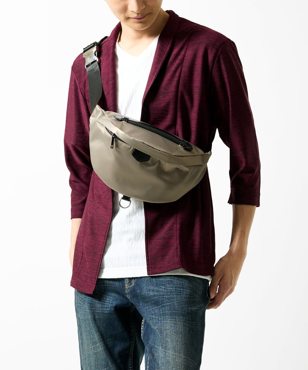 MS5AE70081 MK MICHEL KLEIN HOMME(MKミッシェルクランオム) ボディバッグ / 高密度ナイロン アイボリー