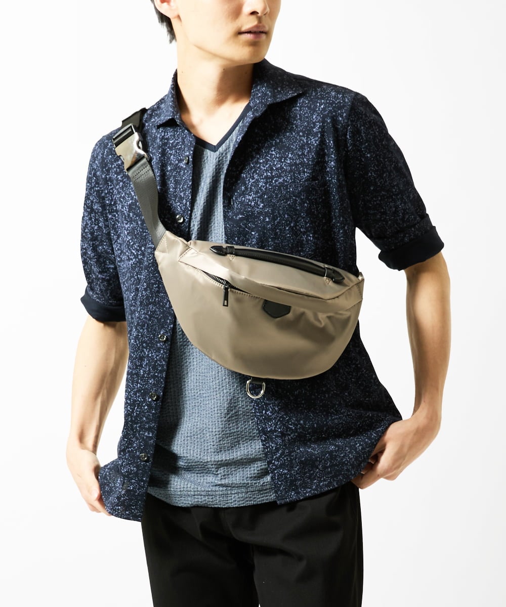 MS5AE70081 MK MICHEL KLEIN HOMME(MKミッシェルクランオム) ボディバッグ / 高密度ナイロン アイボリー