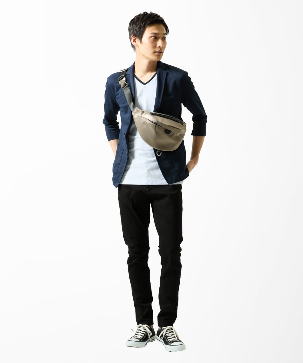 MS5AE70081 MK MICHEL KLEIN HOMME(MKミッシェルクランオム) ボディバッグ / 高密度ナイロン アイボリー