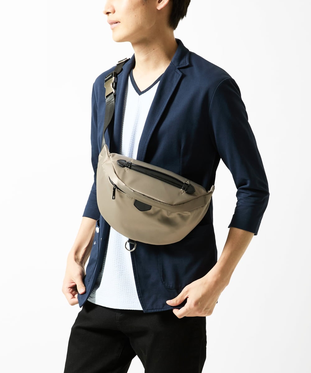 MS5AE70081 MK MICHEL KLEIN HOMME(MKミッシェルクランオム) ボディバッグ / 高密度ナイロン アイボリー