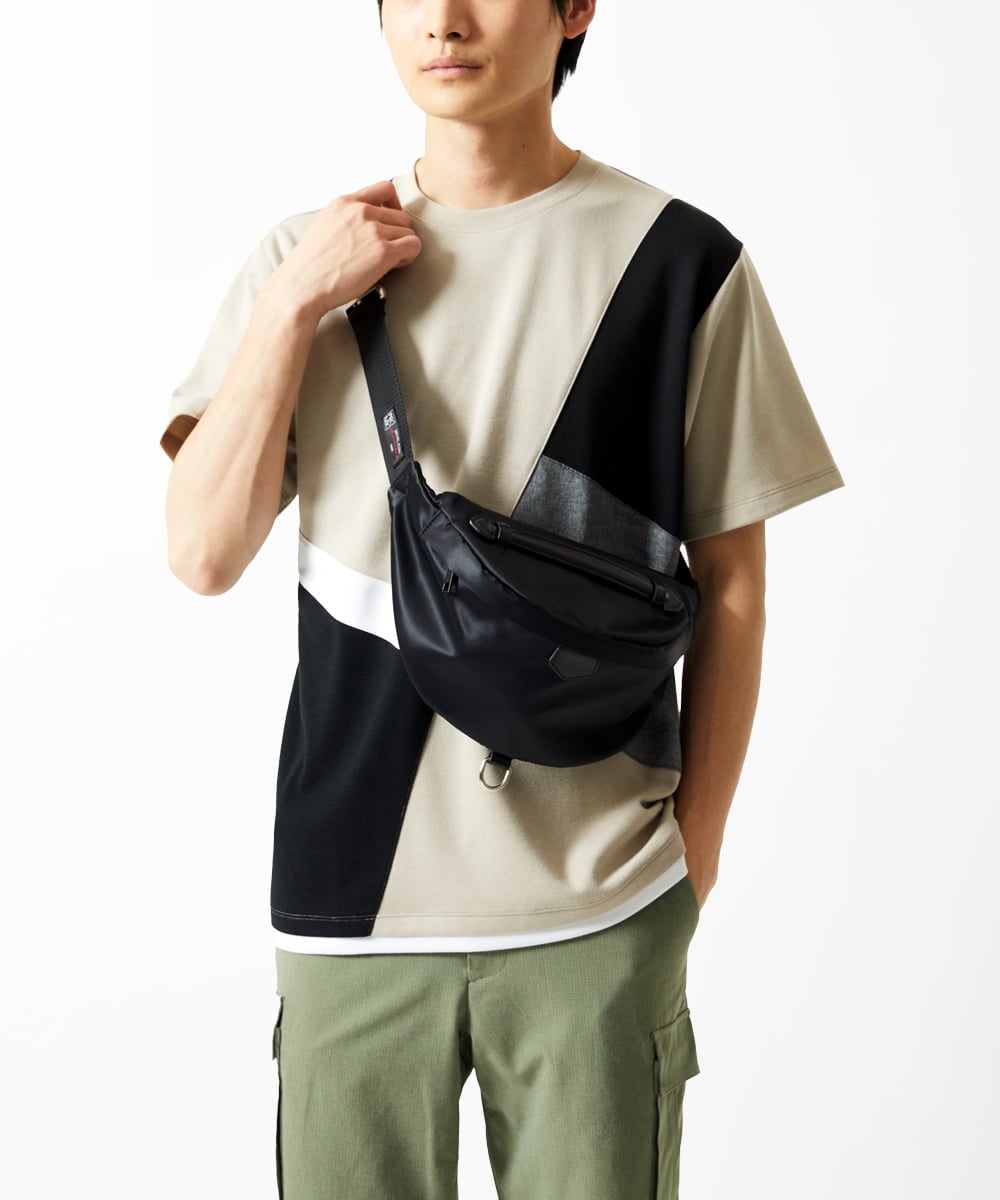 MS5AE70081 MK MICHEL KLEIN HOMME(MKミッシェルクランオム) ボディバッグ / 高密度ナイロン ブラック