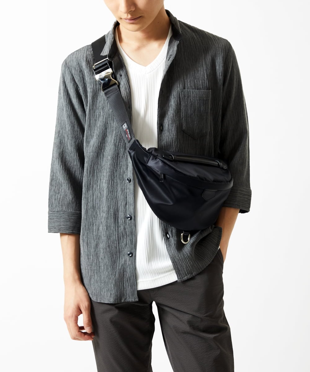 MS5AE70081 MK MICHEL KLEIN HOMME(MKミッシェルクランオム) ボディバッグ / 高密度ナイロン ブラック