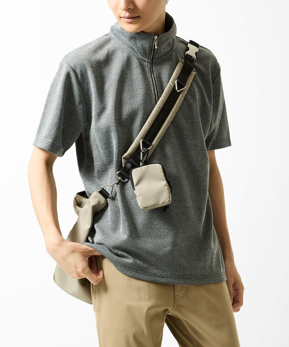 MS5AE71100 MK MICHEL KLEIN HOMME(MKミッシェルクランオム) ワンショルダーバッグ / 高密度ナイロン　 アイボリー