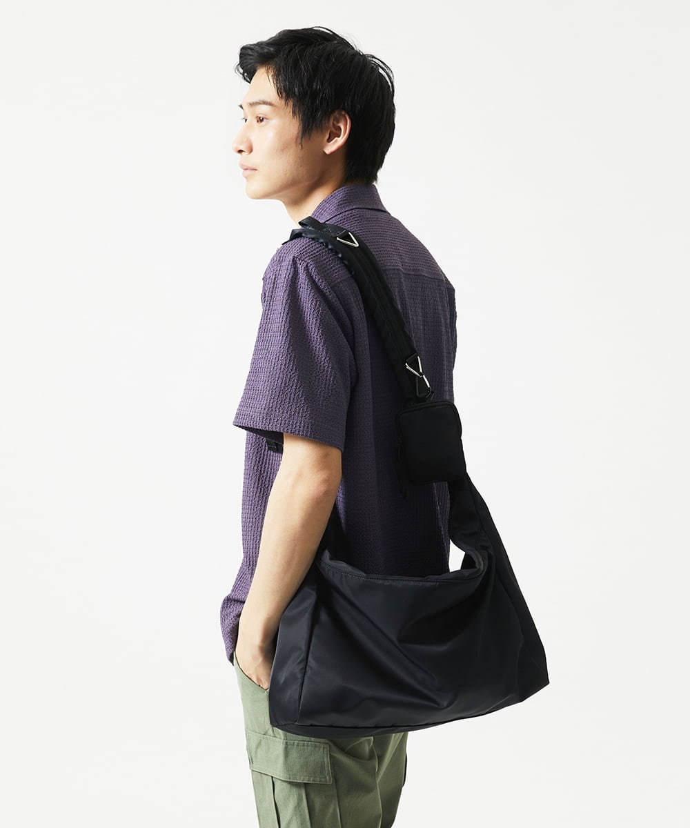MS5AE71100 MK MICHEL KLEIN HOMME(MKミッシェルクランオム) ワンショルダーバッグ / 高密度ナイロン　 ブラック