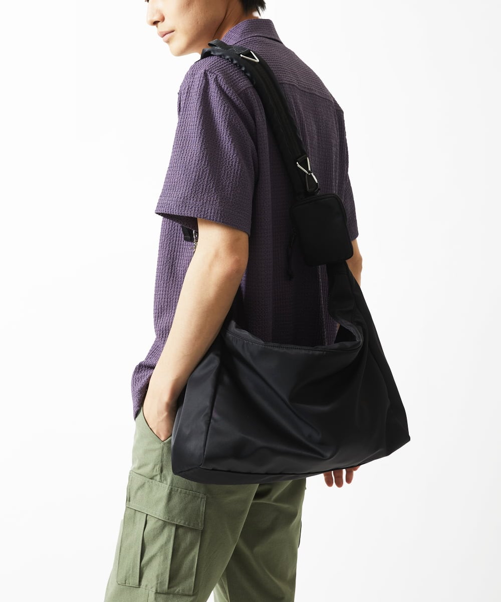 MS5AE71100 MK MICHEL KLEIN HOMME(MKミッシェルクランオム) ワンショルダーバッグ / 高密度ナイロン　 ブラック