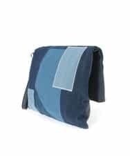 MS5GC19075 MK MICHEL KLEIN HOMME(MKミッシェルクランオム) パッチワークデザインバッグ ネイビー