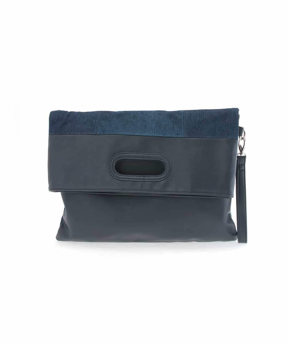MS5GC19075 MK MICHEL KLEIN HOMME(MKミッシェルクランオム) パッチワークデザインバッグ ネイビー