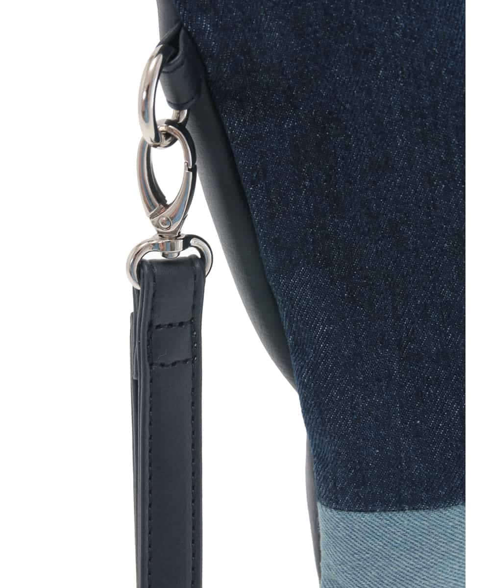 MS5GC19075 MK MICHEL KLEIN HOMME(MKミッシェルクランオム) パッチワークデザインバッグ ネイビー