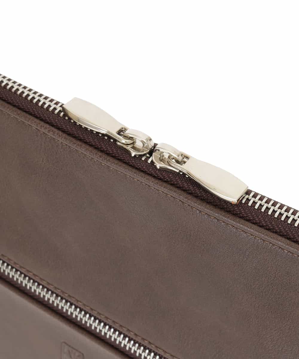 MS5JD12095 MK MICHEL KLEIN HOMME(MKミッシェルクランオム) 異素材ドッキングクラッチバック ブラウン