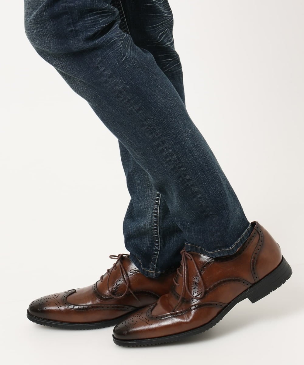 MS6AE55110 MK MICHEL KLEIN HOMME(MKミッシェルクランオム) 【超軽量】ウイングチップシューズ ブラウン