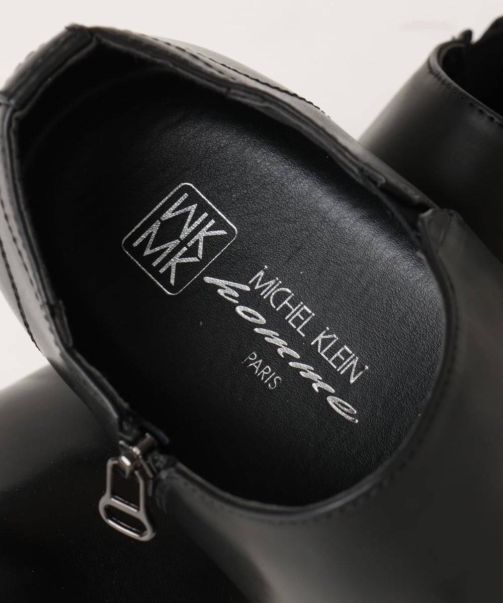 MS6AE76120 MK MICHEL KLEIN HOMME(MKミッシェルクランオム) ドレープスリッポン ブラック