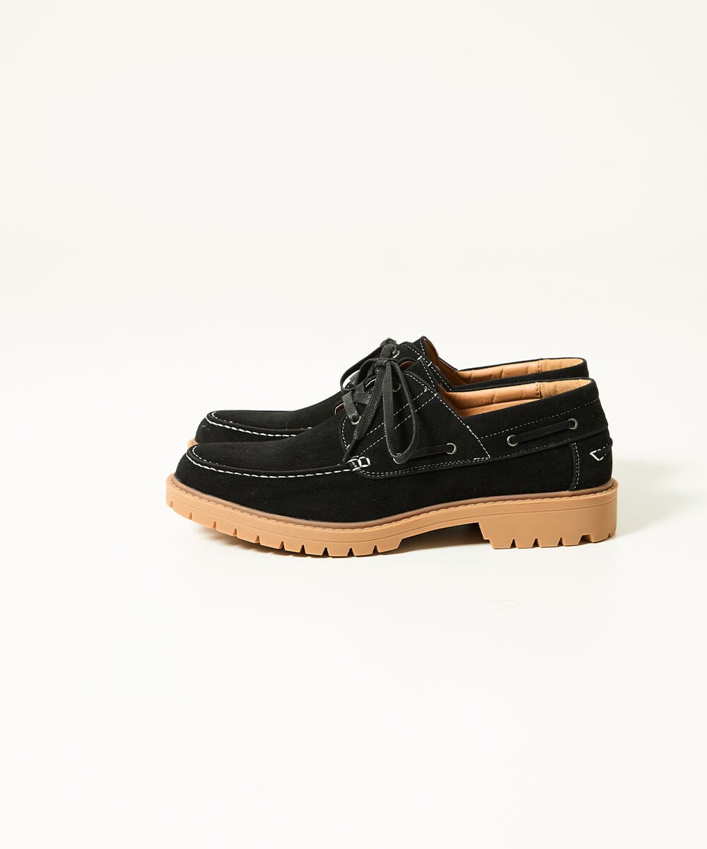 MS6GB03110 MK MICHEL KLEIN HOMME(MKミッシェルクランオム) スエードデッキシューズ ブラック