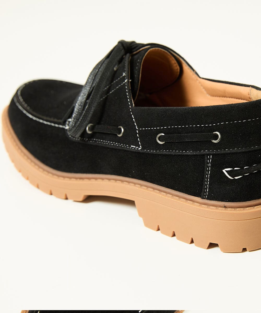 MS6GB03110 MK MICHEL KLEIN HOMME(MKミッシェルクランオム) スエードデッキシューズ ブラック