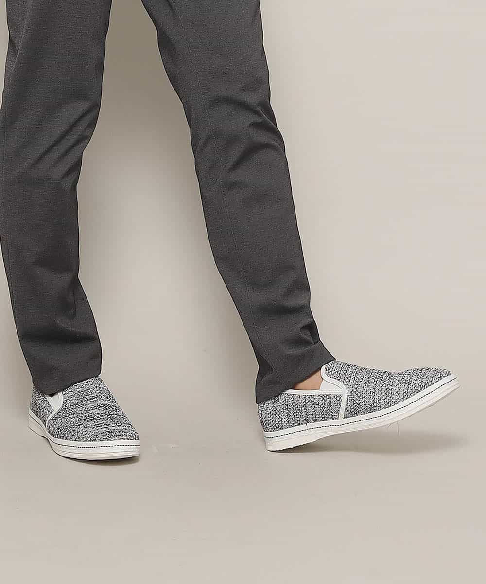 MS6GK41085 MK MICHEL KLEIN HOMME(MKミッシェルクランオム) モクメッシュスリッポン ライトグレー