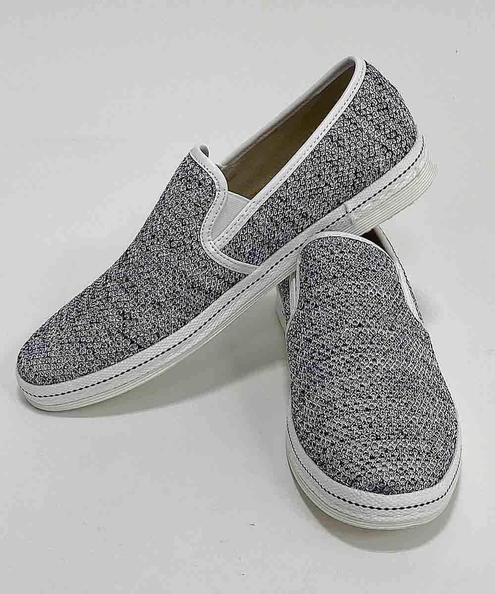 MS6GK41085 MK MICHEL KLEIN HOMME(MKミッシェルクランオム) モクメッシュスリッポン ライトグレー